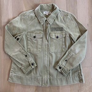 Madewell Sage Green Collared Jacket